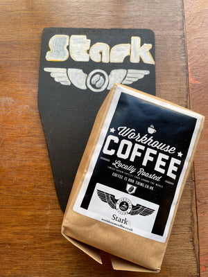 
                  
                    Stark - Strong dark coffee with plum and raspberry notes
                  
                